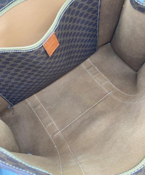 CELINE（セリーヌ）CELINE (セリーヌ) マカダム柄トートバッグ ブラウン×パープルの古着・服飾アイテム