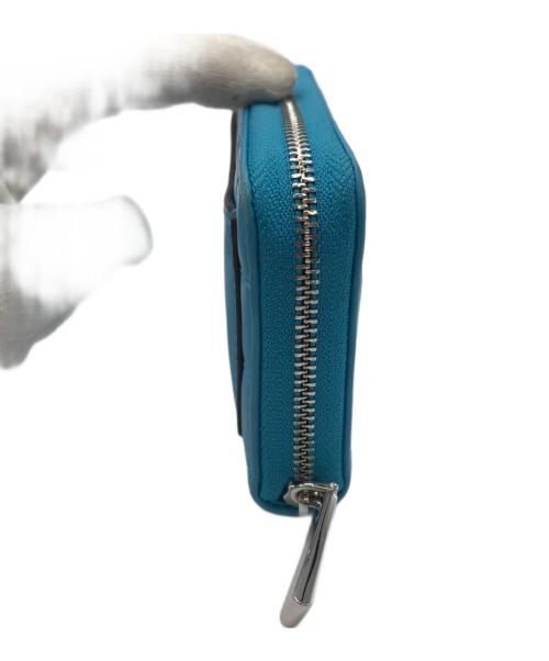 MICHAEL KORS（マイケル・コース）MICHAEL KORS (マイケルコース) JET SET キルテッドレザーウォレットスモール ブルーの古着・服飾アイテム