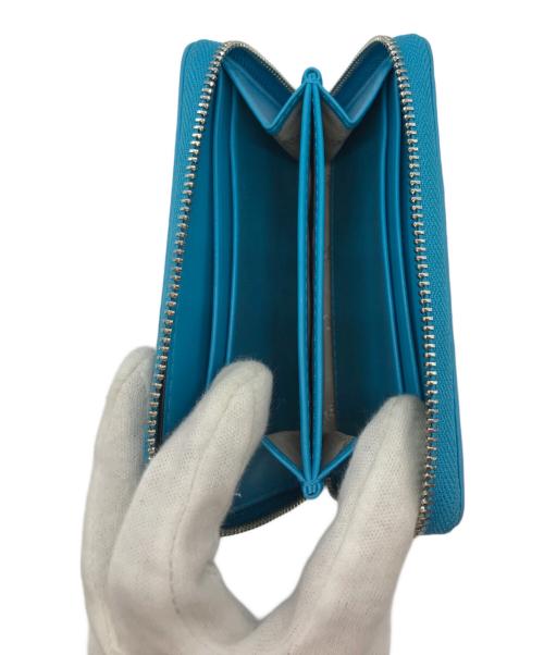 MICHAEL KORS（マイケル・コース）MICHAEL KORS (マイケルコース) JET SET キルテッドレザーウォレットスモール ブルーの古着・服飾アイテム