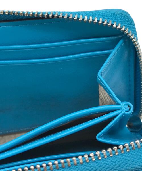 MICHAEL KORS（マイケル・コース）MICHAEL KORS (マイケルコース) JET SET キルテッドレザーウォレットスモール ブルーの古着・服飾アイテム