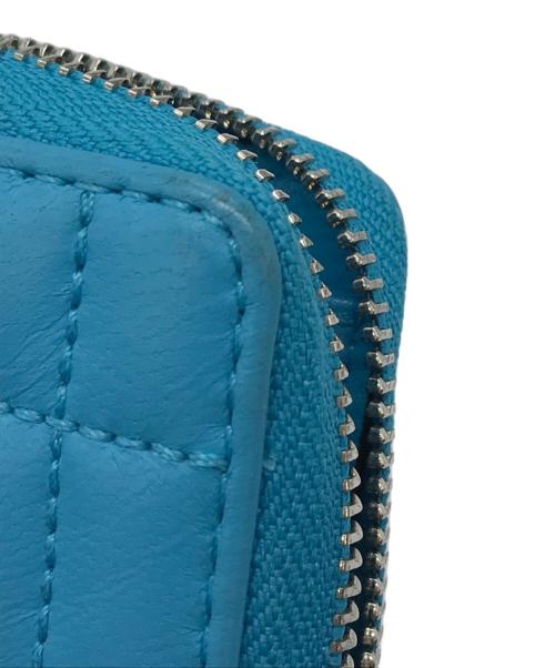 MICHAEL KORS（マイケル・コース）MICHAEL KORS (マイケルコース) JET SET キルテッドレザーウォレットスモール ブルーの古着・服飾アイテム