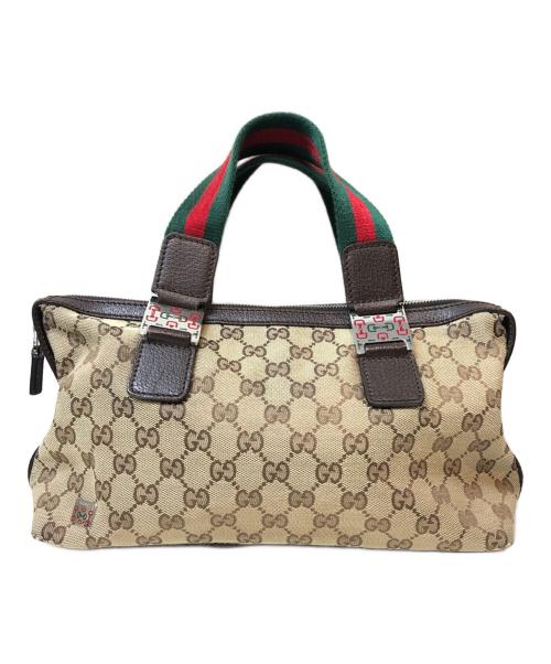 GUCCI（グッチ）GUCCI (グッチ) シェリーライン ハンドバッグ ベージュの古着・服飾アイテム