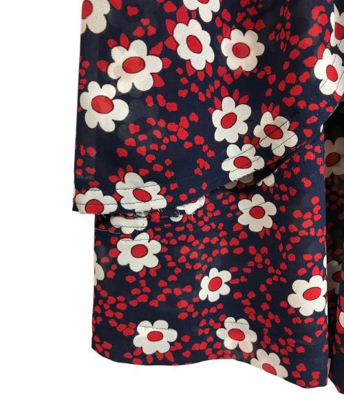 COMME des GARCONS COMME des GARCONS（コムデギャルソン コムデギャルソン）COMME des GARCONS COMME des GARCONS (コムデギャルソン コムデギャルソン) 花柄スカート レッド×ネイビー サイズ:Sの古着・服飾アイテム