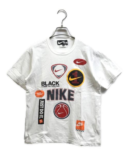BLACK COMME des GARCONS（ブラックコムデギャルソン）BLACK COMME des GARCONS (ブラック コムデギャルソン) NIKE (ナイキ) ロゴtシャツ ホワイト サイズ:Mの古着・服飾アイテム