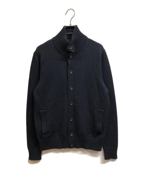 Zanone（ザノーネ）Zanone (ザノーネ) 5ゲージウールソリッドスタンドカラーニットカーディガン ネイビー サイズ:48の古着・服飾アイテム
