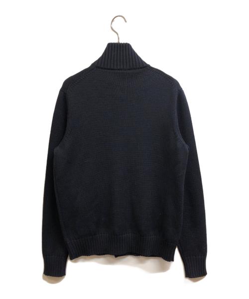 Zanone（ザノーネ）Zanone (ザノーネ) 5ゲージウールソリッドスタンドカラーニットカーディガン ネイビー サイズ:48の古着・服飾アイテム