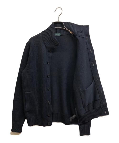 Zanone（ザノーネ）Zanone (ザノーネ) 5ゲージウールソリッドスタンドカラーニットカーディガン ネイビー サイズ:48の古着・服飾アイテム