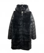 UNITED ARROWSユナイテッドアローズ）の古着「フェイクファーコンビ ダウンコート」｜ブラック