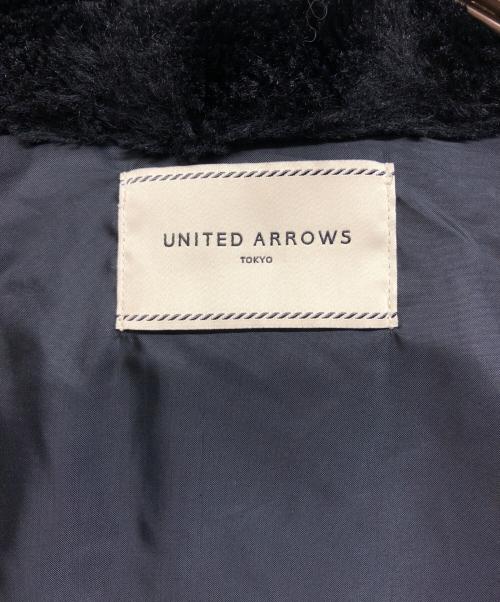 UNITED ARROWS（ユナイテッドアローズ）UNITED ARROWS (ユナイテッドアローズ) フェイクファーコンビ ダウンコート ブラック サイズ:36の古着・服飾アイテム