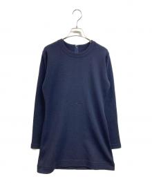 Whim Gazette（ウィムガゼット）の古着「ミラノリブヨーク切替プルオーバー」｜ネイビー