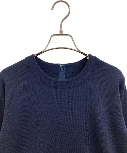Whim Gazette（ウィムガゼット）Whim Gazette (ウィムガゼット) ミラノリブヨーク切替プルオーバー ネイビー サイズ:FREEの古着・服飾アイテム