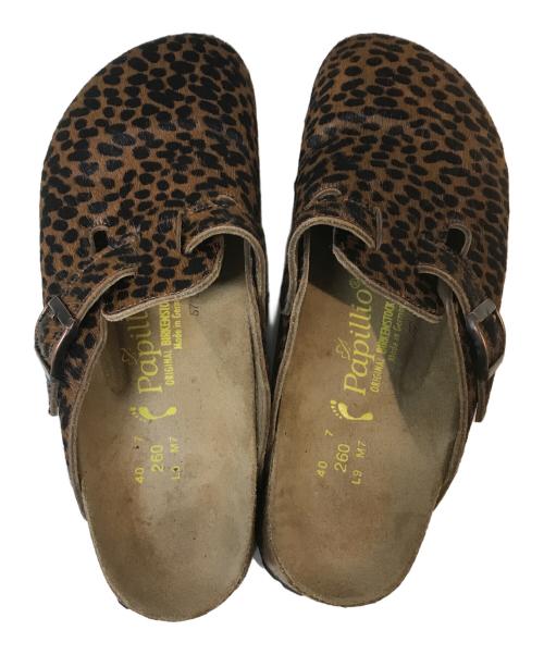 papillio（パピリオ）papillio (パピリオ) ハラコサンダル ベージュ サイズ:7の古着・服飾アイテム