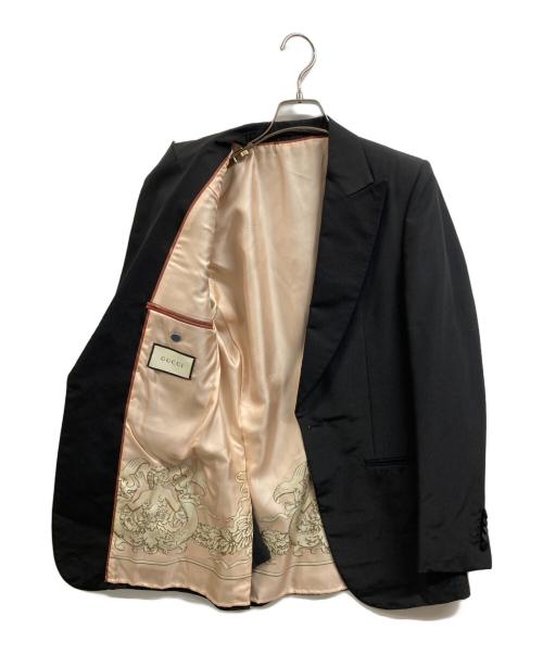 GUCCI（グッチ）GUCCI (グッチ) テーラードジャケット ブラック サイズ:44Rの古着・服飾アイテム