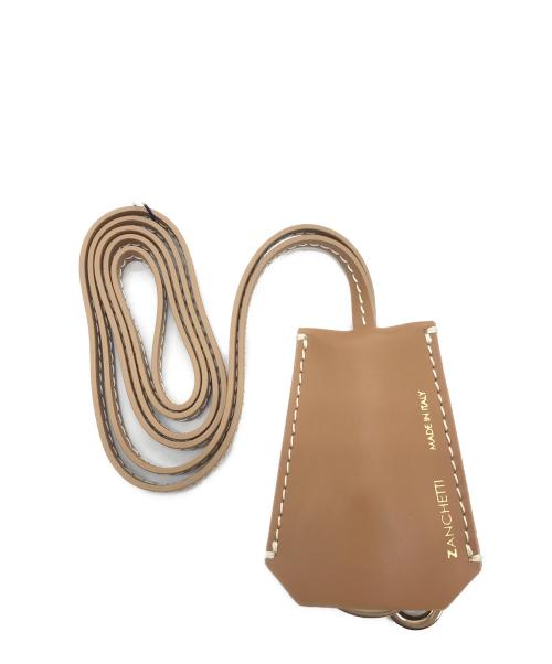 ZANCHETTI（ザンケッティー）ZANCHETTI (ザンケッティー) レザー キーリング ベージュ 未使用品の古着・服飾アイテム