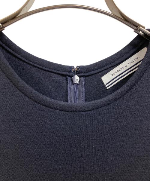 BORDERS at BALCONY（ボーダーズアットバルコニー）BORDERS at BALCONY (ボーダーズアットバルコニー) 異素材切替ワンピース ネイビー サイズ:36の古着・服飾アイテム