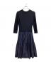 BORDERS at BALCONY (ボーダーズアットバルコニー) 異素材切替ワンピース ネイビー サイズ:36：17000円