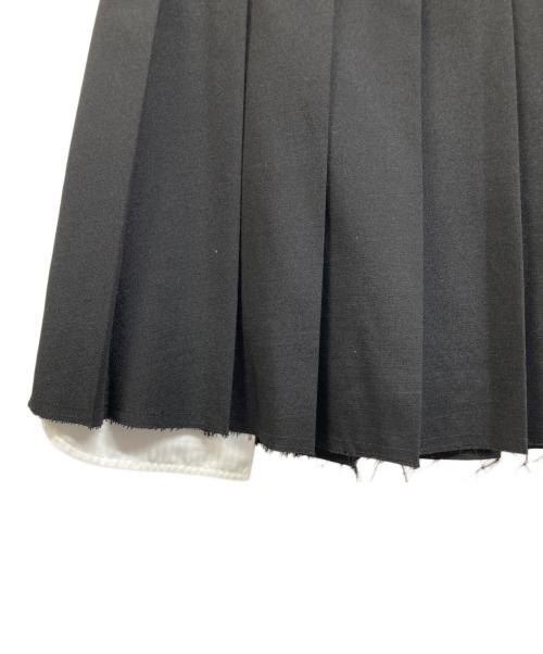 JOSE MOON（ジョゼムーン）JOSE MOON (ジョゼムーン) DOUBLEWAIST PLEATS MINISKIRT ブラック サイズ:36の古着・服飾アイテム