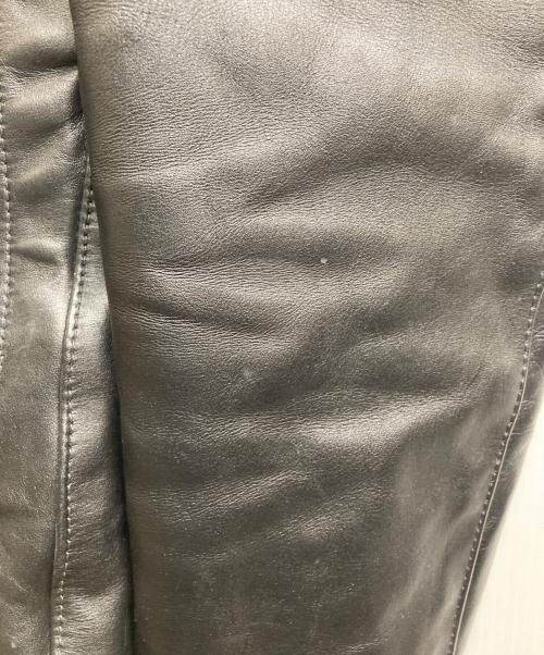 COMME des GARCONS JUNYA WATANABE MAN（コム デ ギャルソン ジュンヤ ワタナベ マン）COMME des GARCONS JUNYA WATANABE MAN (コム デ ギャルソン ジュンヤ ワタナベ マン) VANSON (バンソン) レザーPコート ブラック サイズ:XSの古着・服飾アイテム