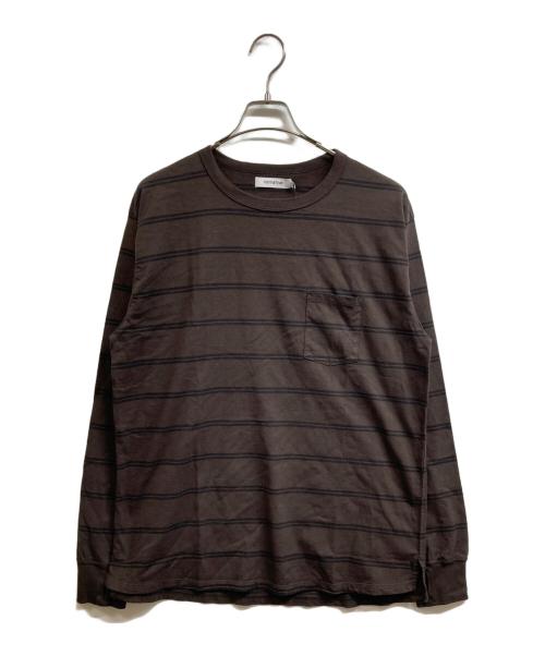 nonnative（ノンネイティブ）nonnative (ノンネイティブ) DWELLER L/S TEE COTTON JERSEY BORDER ブラウン サイズ:2 未使用品の古着・服飾アイテム