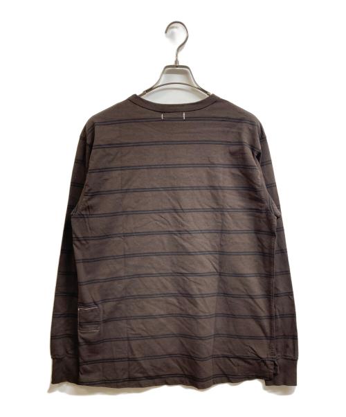 nonnative（ノンネイティブ）nonnative (ノンネイティブ) DWELLER L/S TEE COTTON JERSEY BORDER ブラウン サイズ:2 未使用品の古着・服飾アイテム