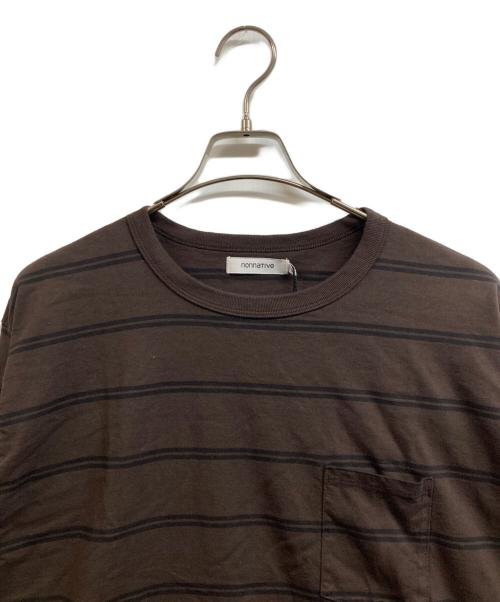 nonnative（ノンネイティブ）nonnative (ノンネイティブ) DWELLER L/S TEE COTTON JERSEY BORDER ブラウン サイズ:2 未使用品の古着・服飾アイテム