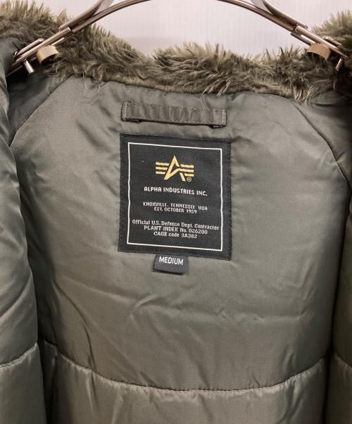 ALPHA（アルファ）ALPHA (アルファ) BEAMS Lights (ビームスライト) 別注N-3Bロングコート カーキ サイズ:Mの古着・服飾アイテム
