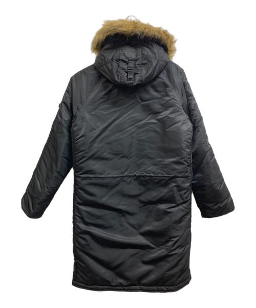 ALPHA（アルファ）ALPHA (アルファ) BEAMS Lights (ビームスライト) 別注N-3Bロングコート ブラック サイズ:Mの古着・服飾アイテム