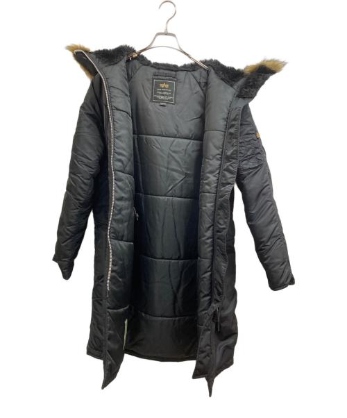 ALPHA（アルファ）ALPHA (アルファ) BEAMS Lights (ビームスライト) 別注N-3Bロングコート ブラック サイズ:Mの古着・服飾アイテム