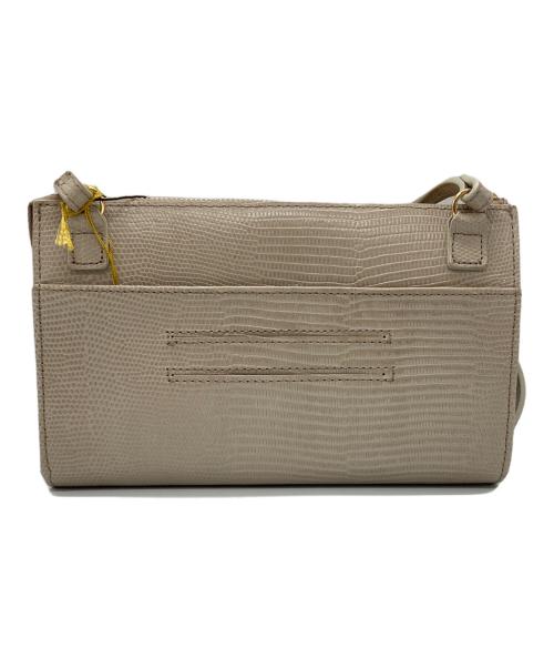 VIOLAd'ORO（ヴィオラドーロ）VIOLAd'ORO (ヴィオラドーロ) リザード型押しレザー横型スマートフォンポシェット ベージュの古着・服飾アイテム