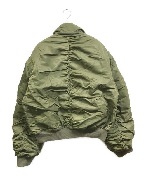 THUG CLUB（サグ クラブ）THUG CLUB (サグ クラブ) A WINGLESS BIRD ギャザーアームボンバージャケット グリーン サイズ:4の古着・服飾アイテム