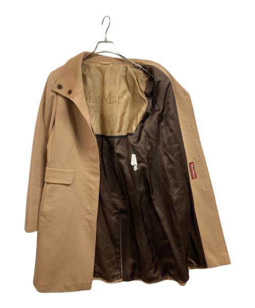 Max Mara Studio（マックスマーラ ストゥディオ）MAX MARA STUDIO (マックスマーラ ストゥディオ) ウールスタンドカラーコート キャメル サイズ:J44の古着・服飾アイテム
