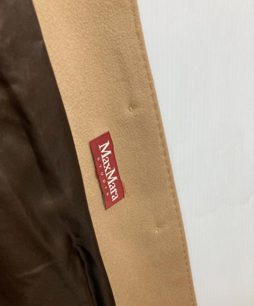 Max Mara Studio（マックスマーラ ストゥディオ）MAX MARA STUDIO (マックスマーラ ストゥディオ) ウールスタンドカラーコート キャメル サイズ:J44の古着・服飾アイテム
