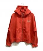 NIKE×stussyナイキ×ステューシー）の古着「FLEECE ZIP HOODIE」｜オレンジ