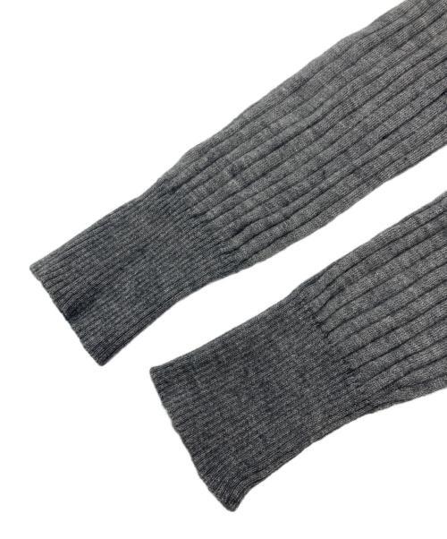DRAWER（ドゥロワー）DRAWER (ドゥロワー) カシミヤシルクリブクルーネックニットセーター グレー サイズ:1の古着・服飾アイテム