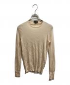 DRAWERドゥロワー）の古着「CA/SI 18G リブクルーネックニット」｜アイボリー