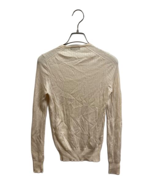 DRAWER（ドゥロワー）DRAWER (ドゥロワー) CA/SI 18G リブクルーネックニット アイボリー サイズ:1の古着・服飾アイテム