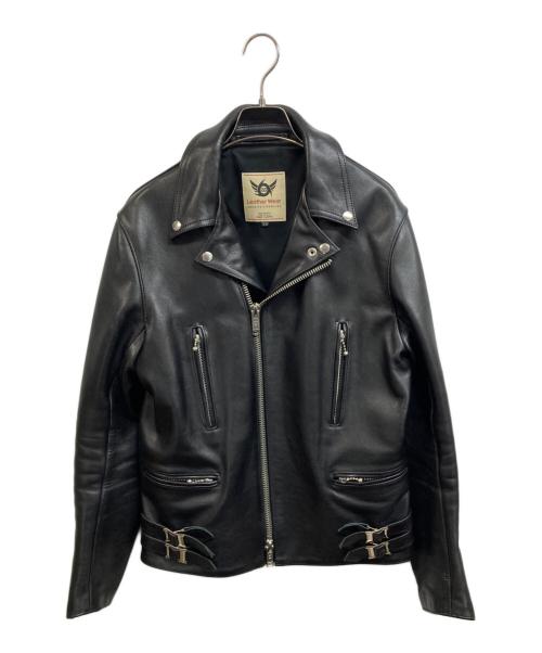 666（666）666 (666) サイドベルトライダースジャケット ブラック サイズ:36の古着・服飾アイテム