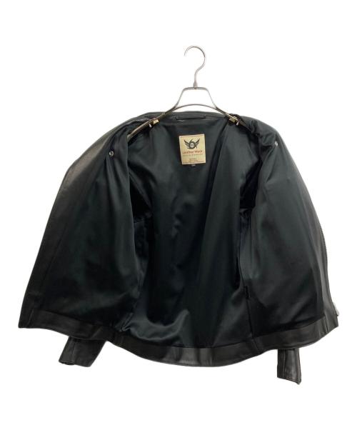 666（666）666 (666) サイドベルトライダースジャケット ブラック サイズ:36の古着・服飾アイテム