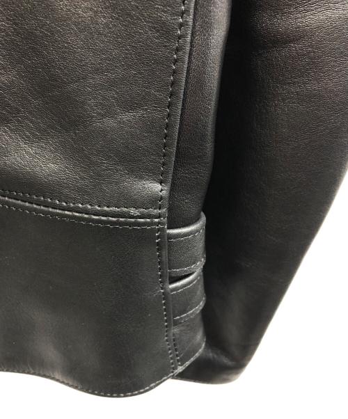 666（666）666 (666) サイドベルトライダースジャケット ブラック サイズ:36の古着・服飾アイテム