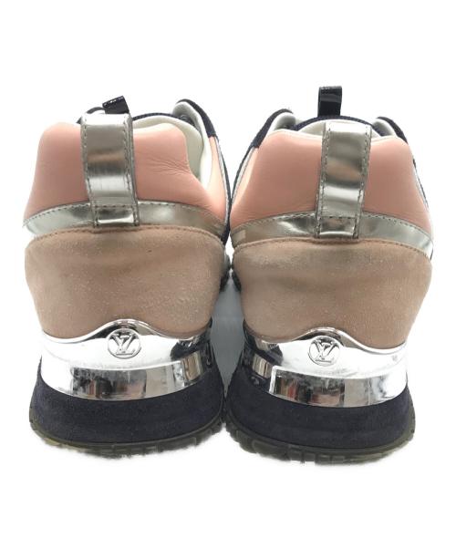 LOUIS VUITTON（ルイ ヴィトン）LOUIS VUITTON (ルイ ヴィトン) Suede Calfskin Run Away Sneakers ネイビー×ピンク サイズ:37 1/2の古着・服飾アイテム