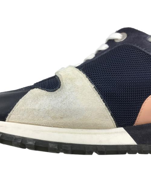 LOUIS VUITTON（ルイ ヴィトン）LOUIS VUITTON (ルイ ヴィトン) Suede Calfskin Run Away Sneakers ネイビー×ピンク サイズ:37 1/2の古着・服飾アイテム