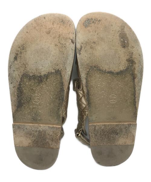 CHANEL（シャネル）CHANEL (シャネル) ココマーク フットヘッドサンダル ゴールド サイズ:38の古着・服飾アイテム