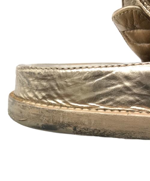 CHANEL（シャネル）CHANEL (シャネル) ココマーク フットヘッドサンダル ゴールド サイズ:38の古着・服飾アイテム