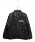 AT-DIRTY（アットダーティ）の古着「BOLD LEATHER COACH JACKET」｜ブラック