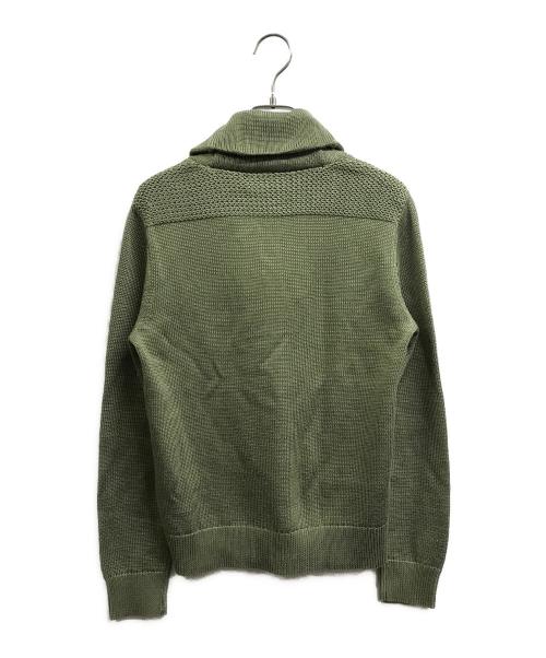 LAUREN RALPH LAUREN（ローレンラルフローレン）LAUREN RALPH LAUREN (ローレンラルフローレン) ショールカラーニット グリーン サイズ:Mの古着・服飾アイテム