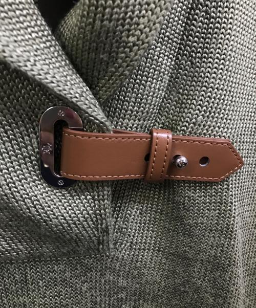 LAUREN RALPH LAUREN（ローレンラルフローレン）LAUREN RALPH LAUREN (ローレンラルフローレン) ショールカラーニット グリーン サイズ:S 未使用品の古着・服飾アイテム