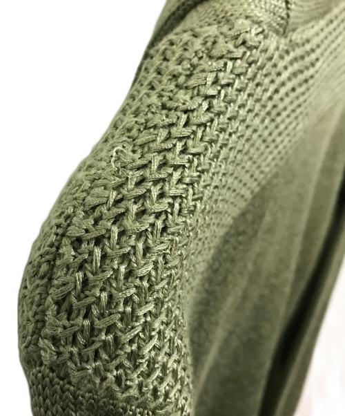 LAUREN RALPH LAUREN（ローレンラルフローレン）LAUREN RALPH LAUREN (ローレンラルフローレン) ショールカラーニット グリーン サイズ:S 未使用品の古着・服飾アイテム