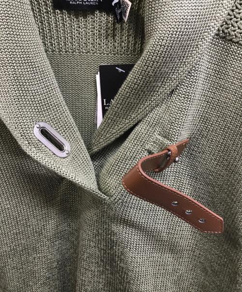 LAUREN RALPH LAUREN（ローレンラルフローレン）LAUREN RALPH LAUREN (ローレンラルフローレン) ショールカラーニット グリーン サイズ:S 未使用品の古着・服飾アイテム