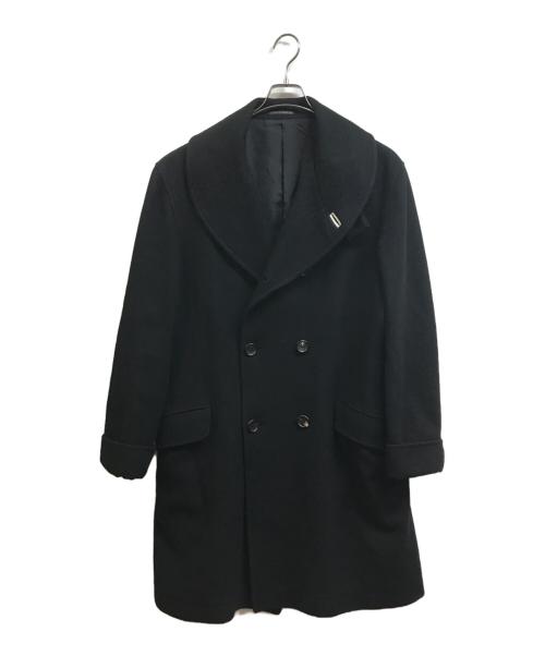 Yohji Yamamoto pour homme（ヨウジヤマモト プールオム）Yohji Yamamoto pour homme (ヨウジヤマモト プールオム) ダブルブレストオーバーコート ブラック サイズ:3の古着・服飾アイテム