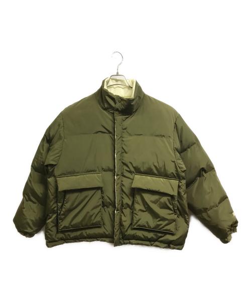 WETTEMPT（ウィテンプト）WETTEMPT (ウィテンプト) REVERSIBLE BICOLOR PADDING BLOUSON グリーン×アイボリー サイズ:Mの古着・服飾アイテム
